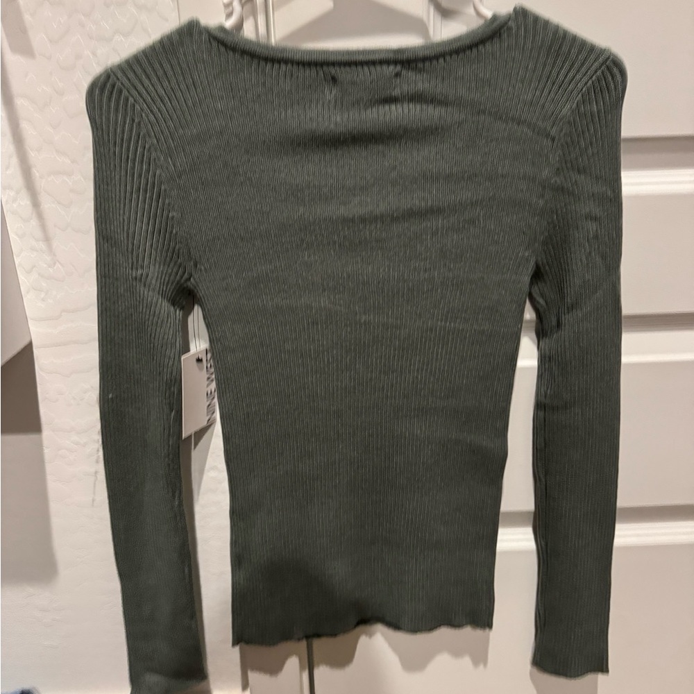 Nine West Green Ribbed Sweater - Picture 3 of 4